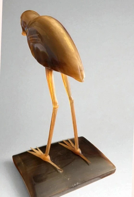 🦅 Antiga Escultura de Pássaro em Chifre Genuíno - Arte Popular Vintage – photo 9